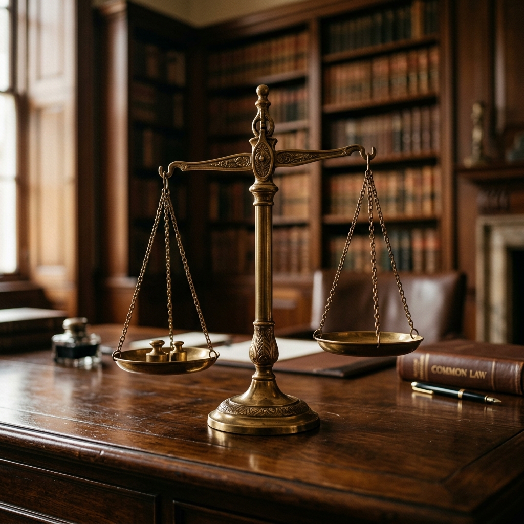 Scales of Justice on Legal Books